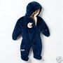 Carter's Cow & Moon Velboa Pram -- Navy Blue, Size 6-9 months