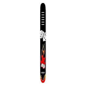 Perri's Leathers Vulture Kulture Leather Guitar Strap High Res. Imaging - Flaming Dice