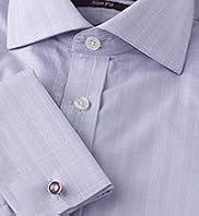 2" Longer Sartorial Slim Fit Pure Cotton Prince of Wales Checked Shirt