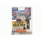 TZ2312PK BLACK ON WHITE - FOR ALL TZ MACHINES 2 Tape Value Pack ( TZ2312PK )