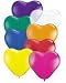 Qualatex 6 Heart Balloons, Jewel Assortment - Pack of 100
