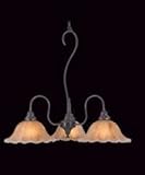 IMAGE OF Framburg 9358 MB Mahogany Bronze Cottage Contemporary / Modern 3 Light Down Lighting Chandelier from