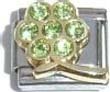  : Clearly Charming August Peridot Large Daisy Birthstone Italian Charm