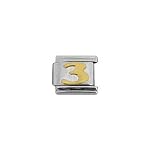 zoppini gold number 3 charm