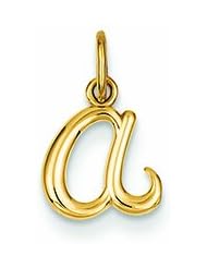 Genuine 14K Yellow Gold Initial Charm 0 .2 Gram Of Gold Letter A