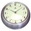 Retro Metal Wall Clock - Silvertone