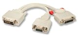 LINDY DVI-I Male to DVI-D Female + VGA Female Splitter Cable