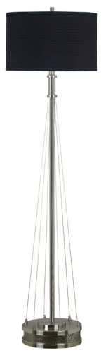 Hunter Lighting 30271BS Brushed Steel Cable Contemporary / Modern Floor Lamp from the Cable Collection