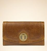 Leather Turn Lock Purse