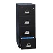 Insulated Four-Drawer Vertical File, 31-9/16"" Deep, Legal Size, Black (FIR42131CBL)