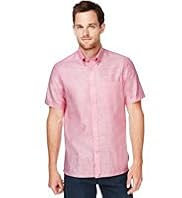 Blue Harbour Linen Blend Button-Down Collar Shirt