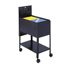 Safco(R) Letter Tub File, 28 1/4in.H x 13 1/2in.W x 24 3/4in.D, Black