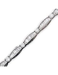 Sterling Silver Pave CZ Bracelet - 7 Inch