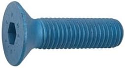 Socket Screw, Flat, Blu, M10x1.5x40mm, Pk10