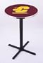 Central Michigan Chippewas (L211) 36" Tall Logo Pub Table by Holland Bar Stool Company (with Black Wrinkle Base and 28" Table Top Diameter)