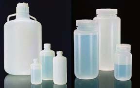 Nalgene HDPE Fluorinated Bottles And Carboys; Type: Narrow-Mouth Models; Capacity: 1 gal. Nalgene HDPE Fluorinated Bottles And Carboys; Type: Narrow-Mouth Models; Capacity: 1 gal.