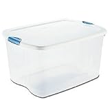 Sterilite Storage Box - 66 Qt. (6) (Clear) (13 1/4"H x 17 3/4"W x 24.5"D)