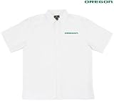 NCAA Oregon Ducks Collegiate Prevail White Men's Button Down Polo Shirt