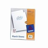 Transparent Plastic Sleeve, Letter, Clear, 12/Pack AVE72311
