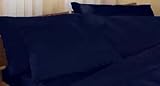 MARRIKAS 300TC Egyptian Cotton PillowCase Pair (2) KING SOLID NAVY