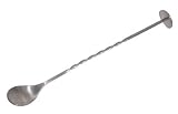 from Sussex Supplies Cocktail Bar Mixing Spoon Stainless Steel with Masher