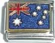 Clearly Charming Australia Flag Italian Charm Bracelet Link