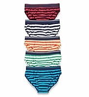 5 Pack Pure Cotton Striped Slips