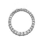 14k White Gold & Diamond Journey Circle Pendant (0.50ctw)