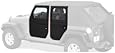 Bestop 51798-35 Black Diamond Front 2-piece Door Set for JK Wrangler including Unlimited