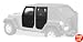 Bestop 51798-35 Black Diamond Front Door - 2 Piece