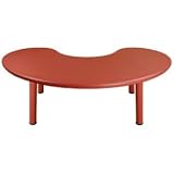Half Moon Resin Table W/18" Legs - (Bl, Gn, Rd, Ye)