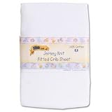 Kids Line Jersey Knit Fitted Crib Sheet - White