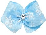 Puppy Kisses "Winter Wonderland" Dog Hair Bow - French Metal Barrette, Made with SWAROVSKI ELEMENTS