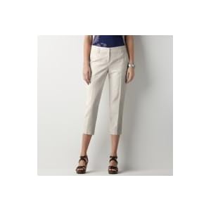 Buy Ann Taylor Loft Ladies Vintage Cream Marisa Linen Cotton Cropped Pants by Ann Taylor LOFT