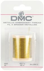 DMC Metallic Embroidery Thread 43.7 yards Gold 284Z, 5 Item(s)/Order