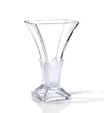 11 GRACE MATTE FROST VASE - 11 CRYSTAL VASE WITH MATTE FROST TRIM, GRACE COLLECTION