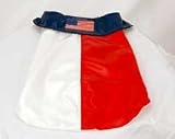 4th of July American Flag Rain Slicker for Dogs (Red, White, and Blue, Size 18)
