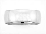14 KT White Gold Comfort Fit Wedding Band Plain - 7mm