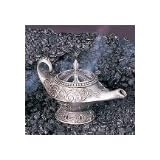 New Genie Lamp Collectible Pewter Cone Incense Burner Aromatherapy
