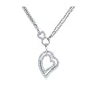 Sterling Silver CZ Pendant with Chain - Heart