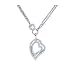 Sterling Silver CZ Pendant with Chain - Heart