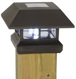 Moonrays 91249 Solar Powered Plastic Post Cap Lamp Light, Black