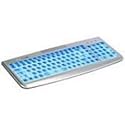 Keysonic Full Size Aluminium Keyboard, Blue Keypad Illumination (On/ Off), USB Connection
