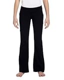 Girls' Cotton/Spandex Dance Pant BLACK - 6-8