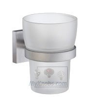Smedbo bath accessories house line holder with frosted glass tumbler b