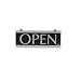 U. S. Stamp & Sign Reversible Business "Open/Closed" Sign, with Suction Mount, 13 x 5 Inches (4246)