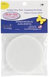 Bosal Fusible (3-Pack) Craf Tex Round Coaster Craft Pack 4 inch 6 Pack CR