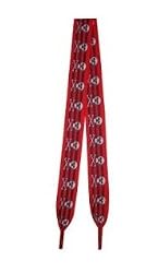 Foot Galaxy 54" Red Stripe with Skull Printed Shoe Laces