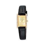 Pulsar Ladies Crystal Dress Black Leather Strap Watch #PEGC54 by Pulsar