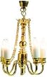 Miniature 5 Arm Chandelier in Gold by Miniature House